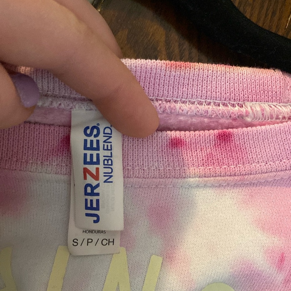 Tie dye WA cropped crewneck